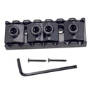 Black Zinc Alloy String Locking Nut Set Tools with 1 Wrench 2 Screws for 7 String Electric Guitar Musical Instrument Accessory