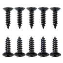 Durable 50 Pieces Replacement Pickguard Mounting Screws Set for Electric Guitar Bass Parts Black 0.47inch