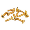 Durable 50 Pieces Replacement Pickguard Mounting Screws Set for Electric Guitar Bass Parts Golden 0.47
