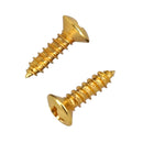 Durable 50 Pieces Replacement Pickguard Mounting Screws Set for Electric Guitar Bass Parts Golden 0.47