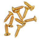 Durable 50 Pieces Replacement Pickguard Mounting Screws Set for Electric Guitar Bass Parts Golden 0.47