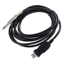 Black Guitar to USB Link Connection Instrument Cable Studio Audio Cable Music Recording 3m