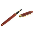 Natural Rosewood Fountain Pen Elegant Fine Nib Gift for Christmas Wedding Meeting Ceremony 5.74inch
