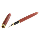 Natural Rosewood Fountain Pen Elegant Fine Nib Gift for Christmas Wedding Meeting Ceremony 5.74inch