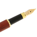 Natural Rosewood Fountain Pen Elegant Fine Nib Gift for Christmas Wedding Meeting Ceremony 5.74inch