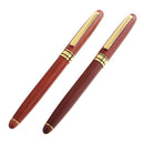 2 in 1 Red Bamboo Fountain Pen Ball Point Pen Rotatable Box Family Party Office Graduation Gifts