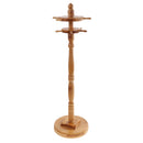 11 Hooks Wooden Calligraphy Brush Holder Round Sumi Brush Pen Hanger Stand Decoration