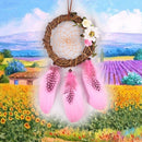 1 Piece of Pink Rattan Dreamcatcher Dream Catcher DIY Romantic Wedding Decorative Pendant Home Furnishing Handicraf