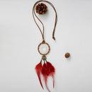 Indian Style Retro DIY Handmade Feather Dreamcatcher Dream Catcher Necklace Sweater Chain Long Chain Pendant Jewelry Women Gift