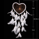 White Heart Dream Catcher Dreamcatcher Home Furnishing Window Handcraft Car Ornament DIY Party Wedding Decor 50cm/19.6inch