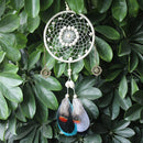 Turquoise Single Ring Handmade Dreamcatcher Crafts with Feather Beads Home Hanging Pendant Car Decoration Ornaments
