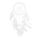 1 Piece of Flower Dreamcatcher Dream Catcher with Feather Pendant Room Wall Hanging Decoration Car Ornaments Craft Kids Gift White