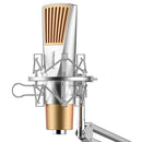 Computer Condenser Microphone and Metal Shock Mount for Home Recording Web Chat PC Laptop