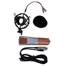 Computer Condenser Microphone and Metal Shock Mount for Home Recording Web Chat PC Laptop