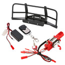 RC Crawler Automatic Winch Control System Receiver Front Bumper for 1:10 HSP Redcat Climbing Car Truck Buggy