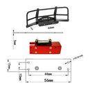 RC Crawler Automatic Winch Control System Receiver Front Bumper for 1:10 HSP Redcat Climbing Car Truck Buggy