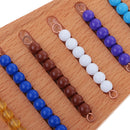 Wood Montessori Math Learning Material Preschool Training Learning Kids Toys