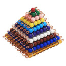 Baby Toys Montessori Math Mathematics Materials Toys Colorful Beads Stair Teaching Square 1 to 10 Kids Kindergarten Teaching Aids
