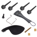 4/4 Violin Fittings Set Chinrest & Tuning Pegs & Tailpiece & Endpin & Tailgut & Clamp