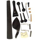 Chin Rest with Pegs Tailpiece Bridge Endpin Tail Gut Clamp Fingerboard Nut for 4/4 Violin 9 in 1