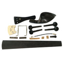 Chin Rest with Pegs Tailpiece Bridge Endpin Tail Gut Clamp Fingerboard Nut for 4/4 Violin 9 in 1