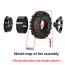 4 Pieces 1:10 Rock Crawler Tyres for Axial SCX10 CC01 RC4WD D110 HSP Redcat 1.9'' RC Car Tire