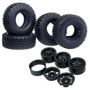 Durable 1 Set Tyre and Wheel Rim for SCX10 CC01 RC4WD D90 D110 1:10 Rock Crawler