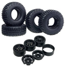Durable 1 Set Tyre and Wheel Rim for SCX10 CC01 RC4WD D90 D110 1:10 Rock Crawler