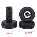 4 Pieces 1/10 Short Course Truck Rubber Tire Tyres for Traxxas HSP Redcat Kyosho RC Car Accessory 110x43mm/4.33x1.69