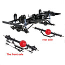 Professional Metal Red RC Front Axle Rear Axle Set 195mm/7.67inch Fit 1:10 Crawler Car RC4WD D90 D110 Accessory DIY