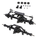 Professional Metal Red RC Front Axle Rear Axle Set 195mm/7.67inch Fit 1:10 Crawler Car RC4WD D90 D110 Accessory DIY