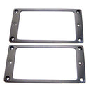 Black Guitar Pickup Rings Metal Flat Bottom Humbucker for Les Paul Gibson Guitar Replacement