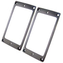 Black Guitar Pickup Rings Metal Flat Bottom Humbucker for Les Paul Gibson Guitar Replacement