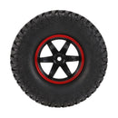 Pack of 4 103mm Wheels Rubber Tyres for 1:10 RC Racing Car Truck Accessory Red Rims