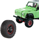 Pack of 4 103mm Wheels Rubber Tyres for 1:10 RC Racing Car Truck Accessory Red Rims