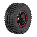 Pack of 4 103mm Wheels Rubber Tyres for 1:10 RC Racing Car Truck Accessory Red Rims