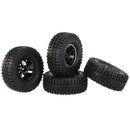 Pack of 4 103mm Wheels Rubber Tyres for 1:10 RC Racing Car Truck Accessory Silver Rims