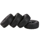 Pack of 4 103mm Wheels Rubber Tyres for 1:10 RC Racing Car Truck Accessory Silver Rims