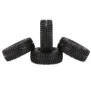 Pack of 4 103mm Wheels Rubber Tyres for 1:10 RC Racing Car Truck Accessory Silver Rims