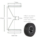 Pack of 4 103mm Wheels Rubber Tyres for 1:10 RC Racing Car Truck Accessory Silver Rims