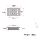 1Pc Dual Coil Humbucking Pickup Maple Replacement Parts for Cigar Box Guitar