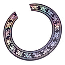 Durable 1x Rigid Plastic Sound Hole Decal Sticker for 41inch Acoustic Folk Guitar Parts