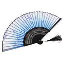 Folding Butterfly Flower Painting Bamboo Hand Held Fan Wedding Gift Home Decoration