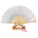 Folding Fan Sakura Wedding Favors Gradient Bamboo Chinese Hand Fan Women Lady Gift Home Wedding Decoration