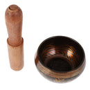 Tibetan Buddhist Chakra Singing Bowl Brass for Yoga Meditation Prayer 12.5CM
