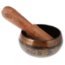 Tibetan Buddhist Chakra Singing Bowl Brass for Yoga Meditation Prayer 12.5CM