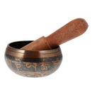 Tibetan Buddhist Chakra Singing Bowl Brass for Yoga Meditation Prayer 12.5CM