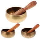 Tibetan Buddhist Chakra Singing Bowl Brass for Yoga Meditation Prayer Nepal 17CM