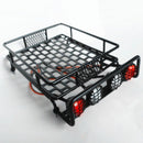 Upgrade Parts Metal Roof Rack w LED Light Bar Nightlamp for 1/10 Traxxas D90