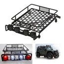Upgrade Parts Metal Roof Rack w LED Light Bar Nightlamp for 1/10 Traxxas D90